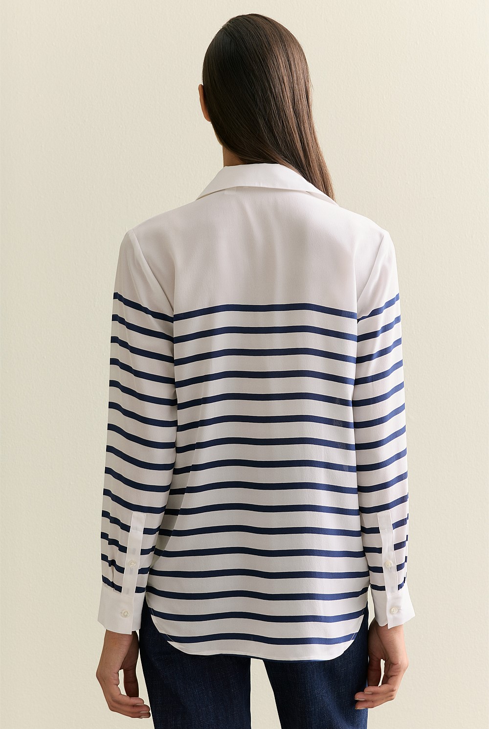 Silk Breton Stripe Shirt