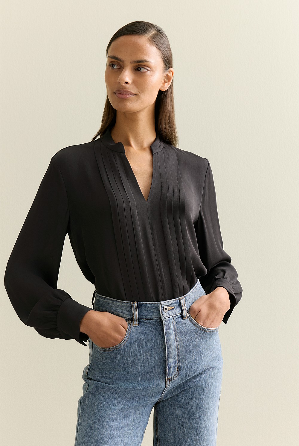 Tuxedo Blouse