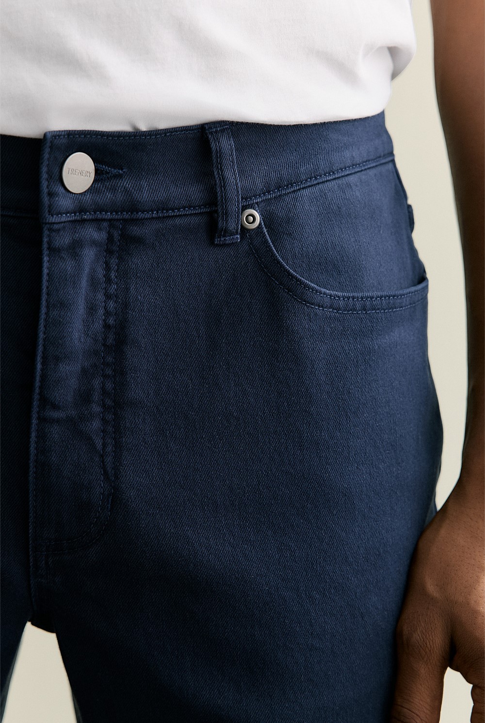 Garment Dyed Cotton Five Pocket Pant