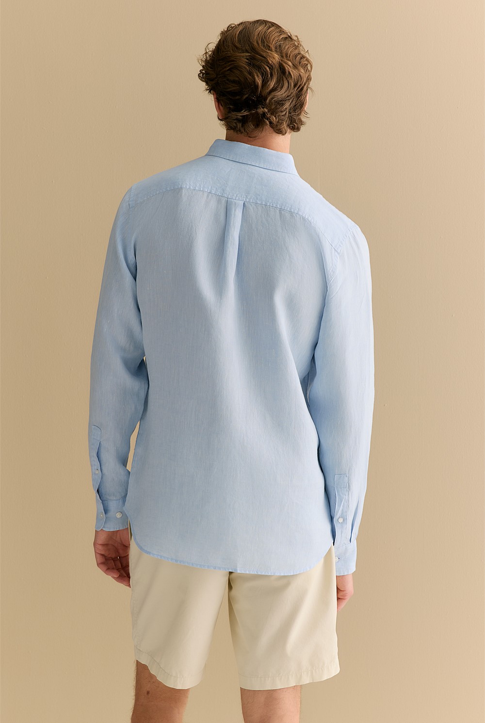 Regular Fit Delave Linen Long Sleeve Shirt