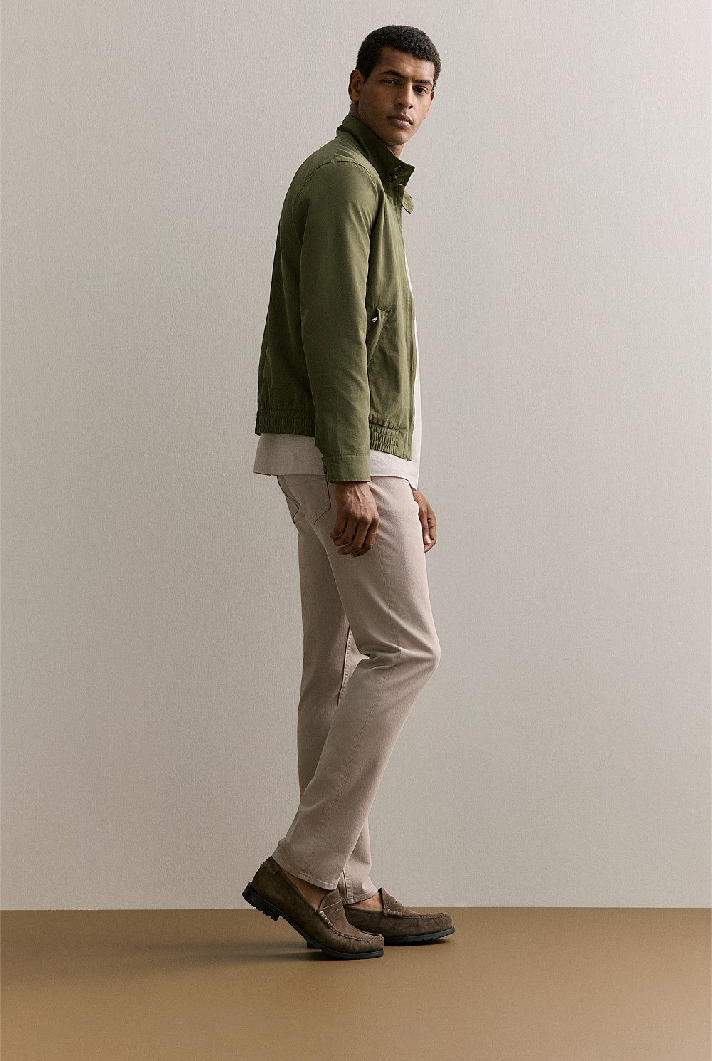 Garment Dyed Cotton Five Pocket Pant