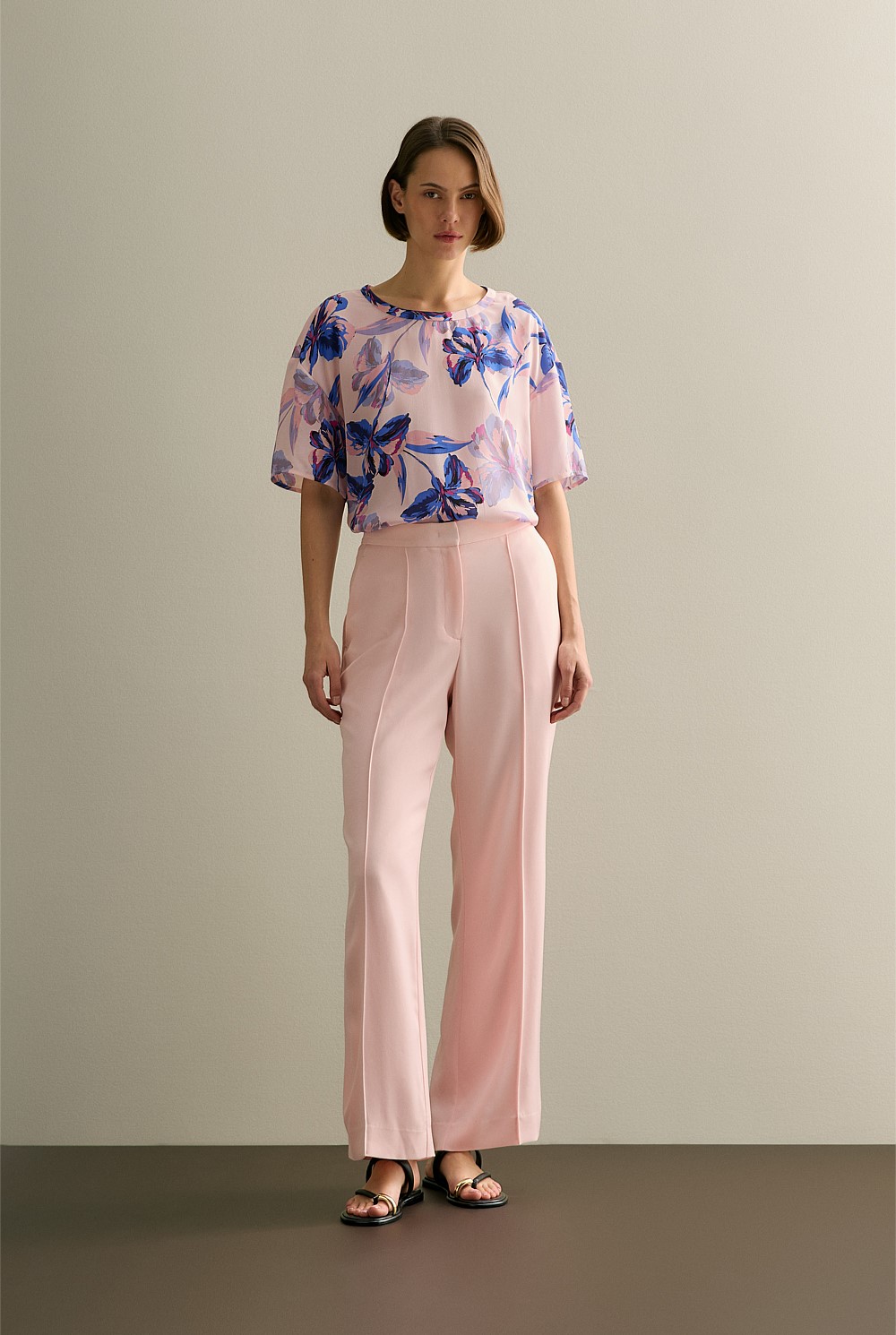 Silk Floral Relaxed T-shirt