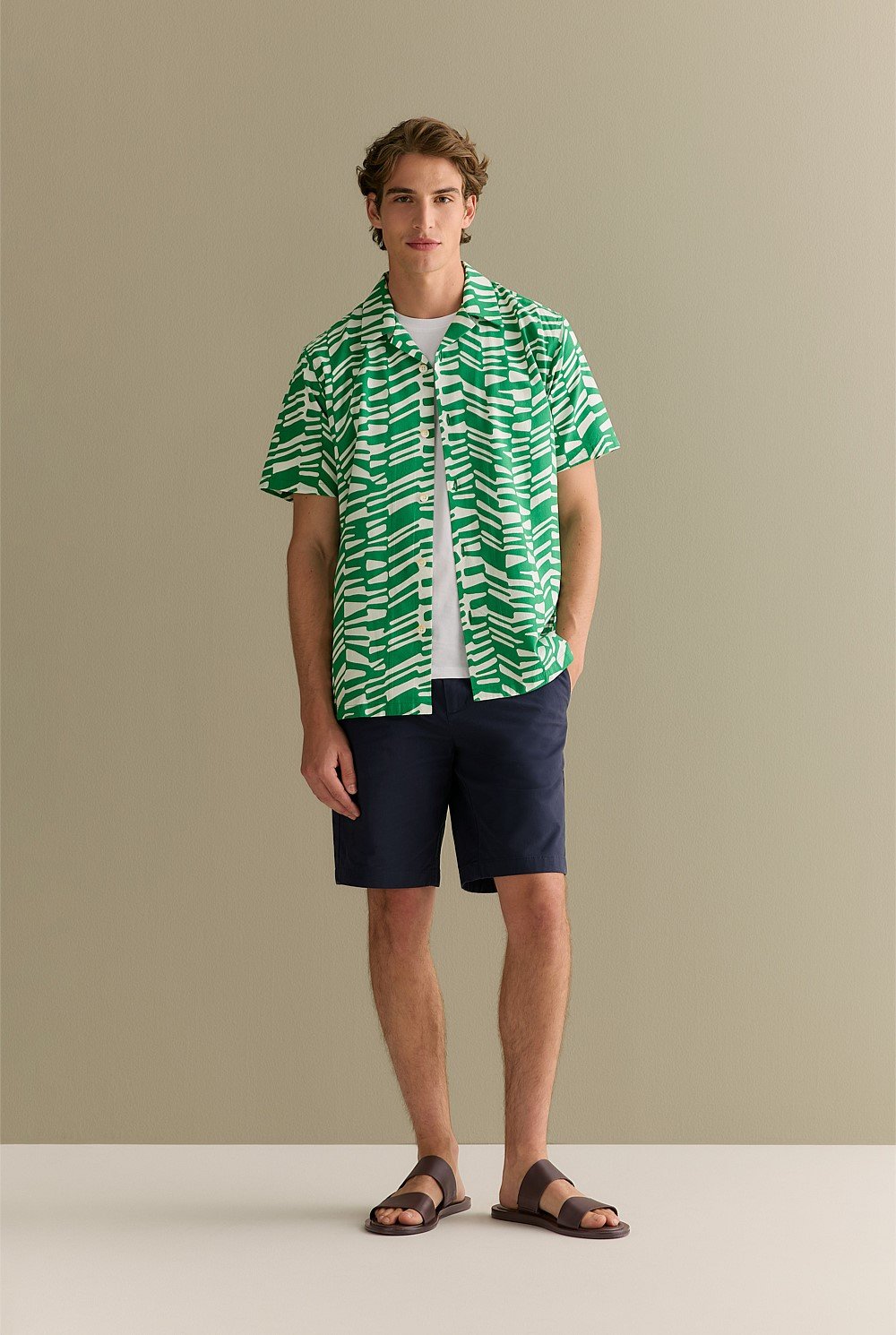 Regular Fit Abstract Geo Short Sleeve Shirt