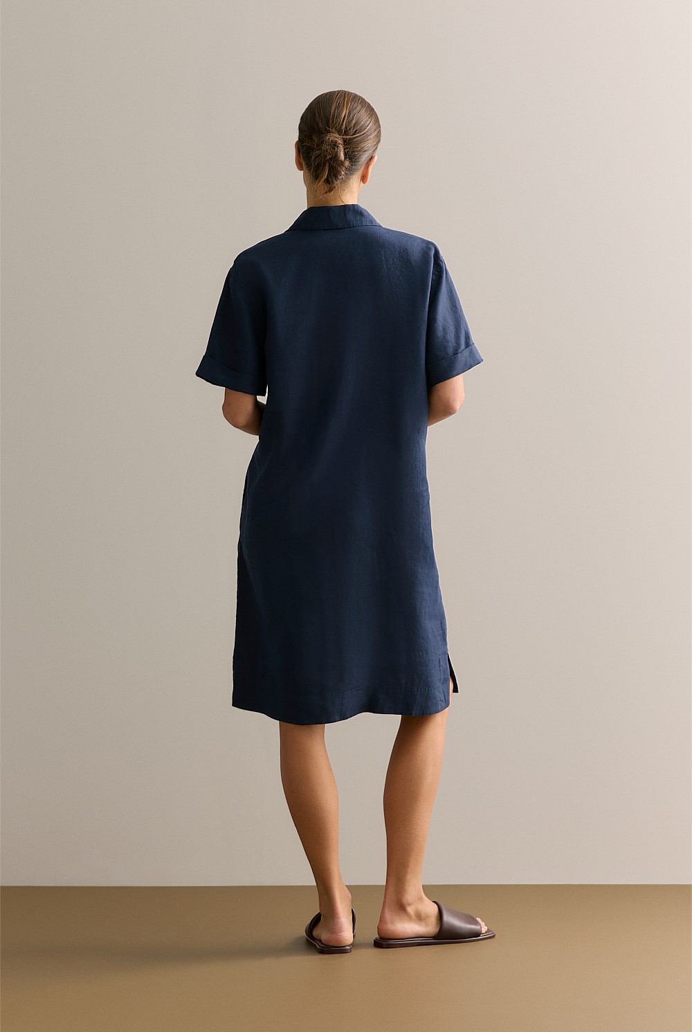 Linen Popover Shift Dress