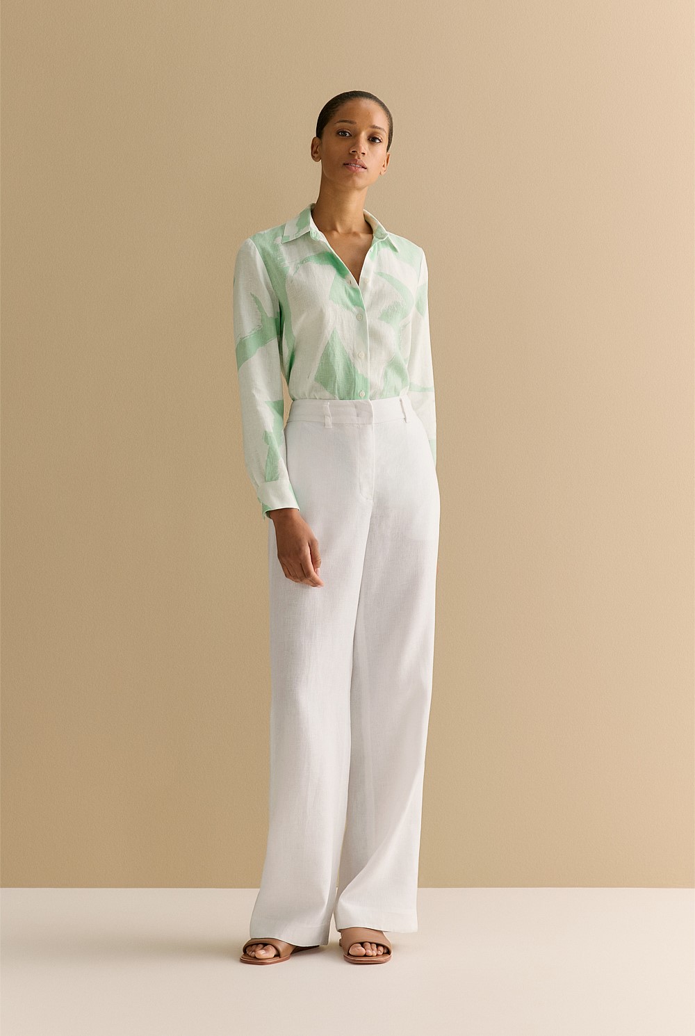 Brushstroke Linen Classic Shirt