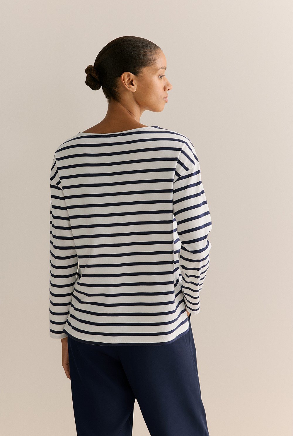 Australian Cotton Stripe Long Sleeve T-shirt