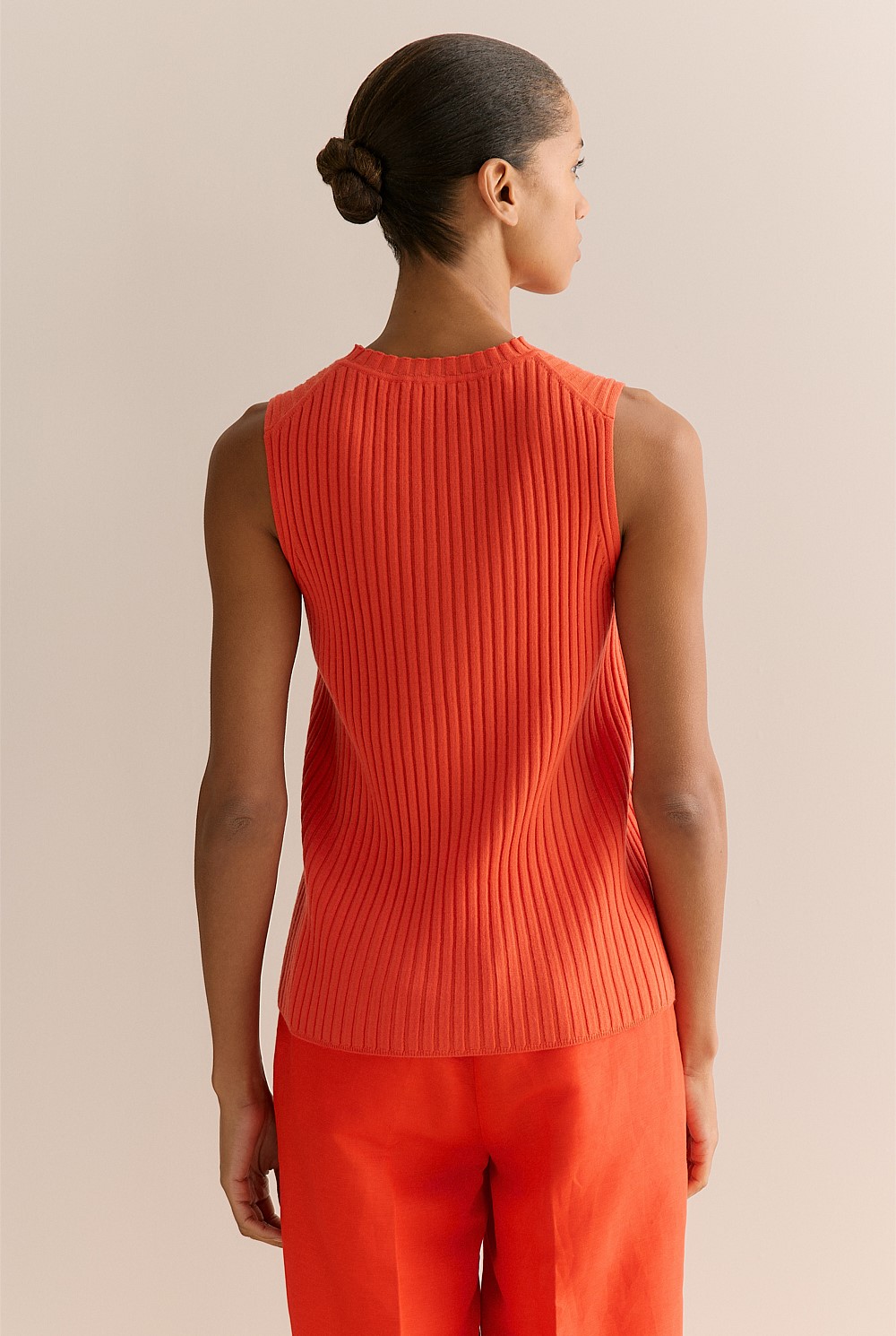 Merino Blend Knit Sleeveless Top