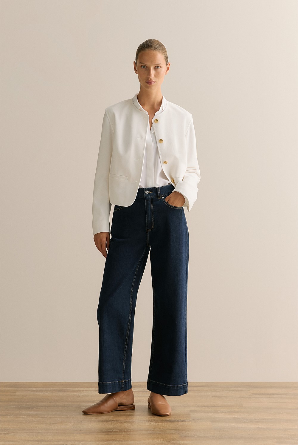 Cotton Modal Woven Pique Jacket