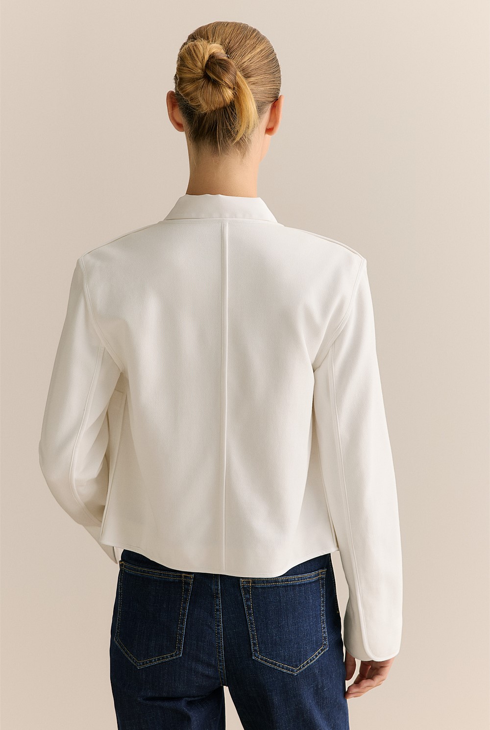 Cotton Modal Woven Pique Jacket