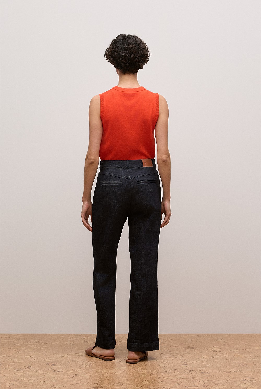 Australian Cotton Blend Denim Tailored Pant
