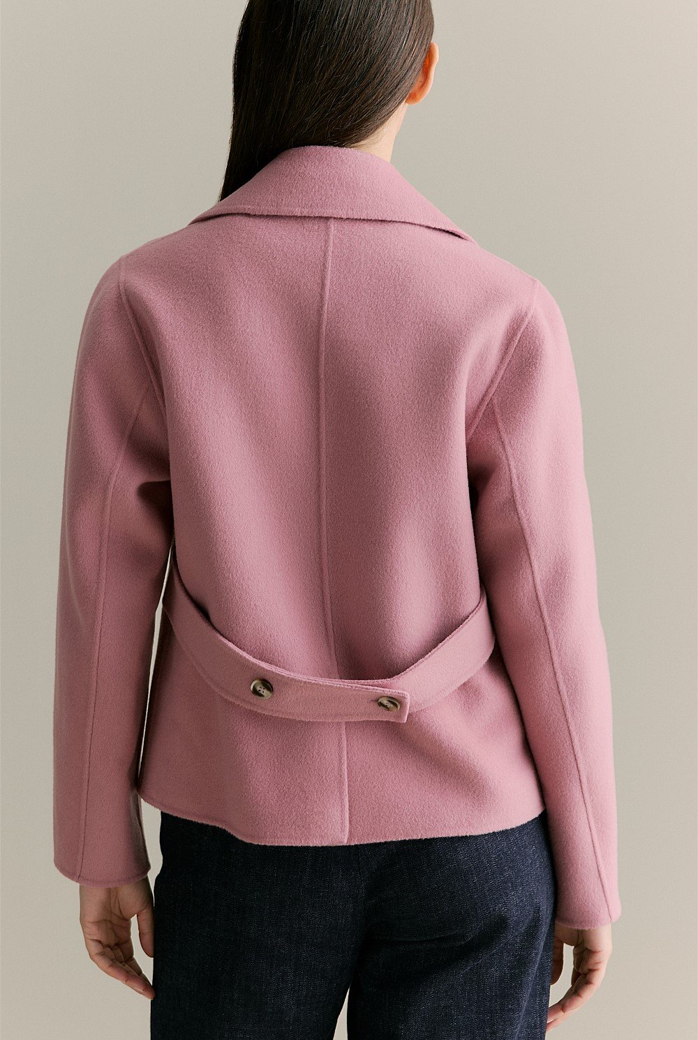 Double Faced Wool Peacoat