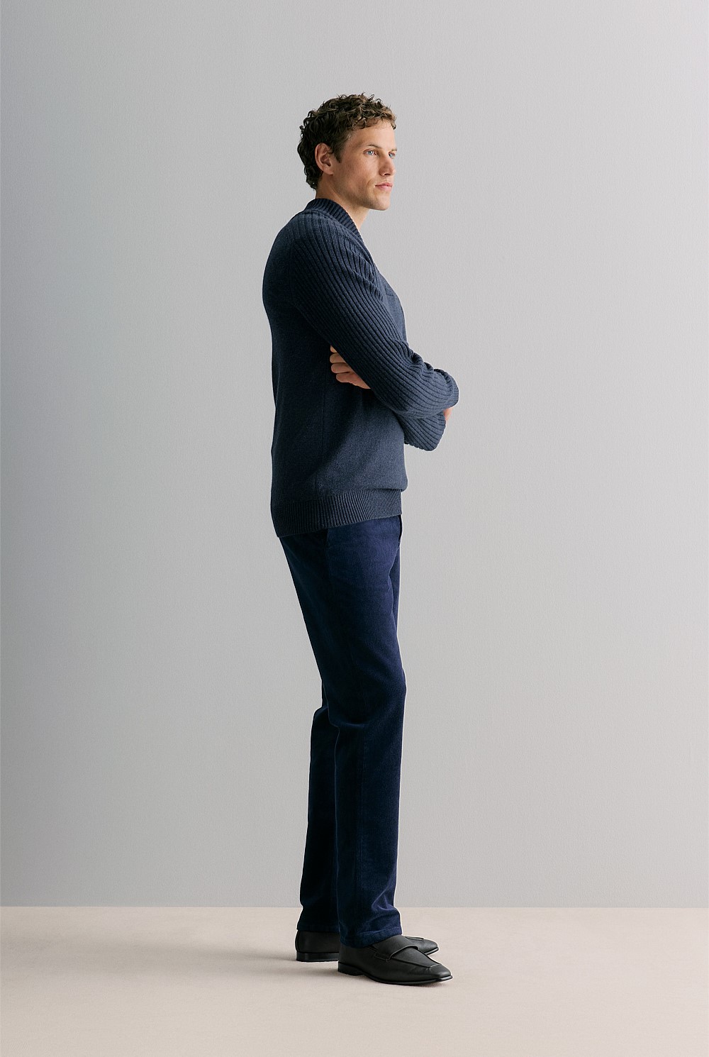 Wool Shawl Neck Pullover