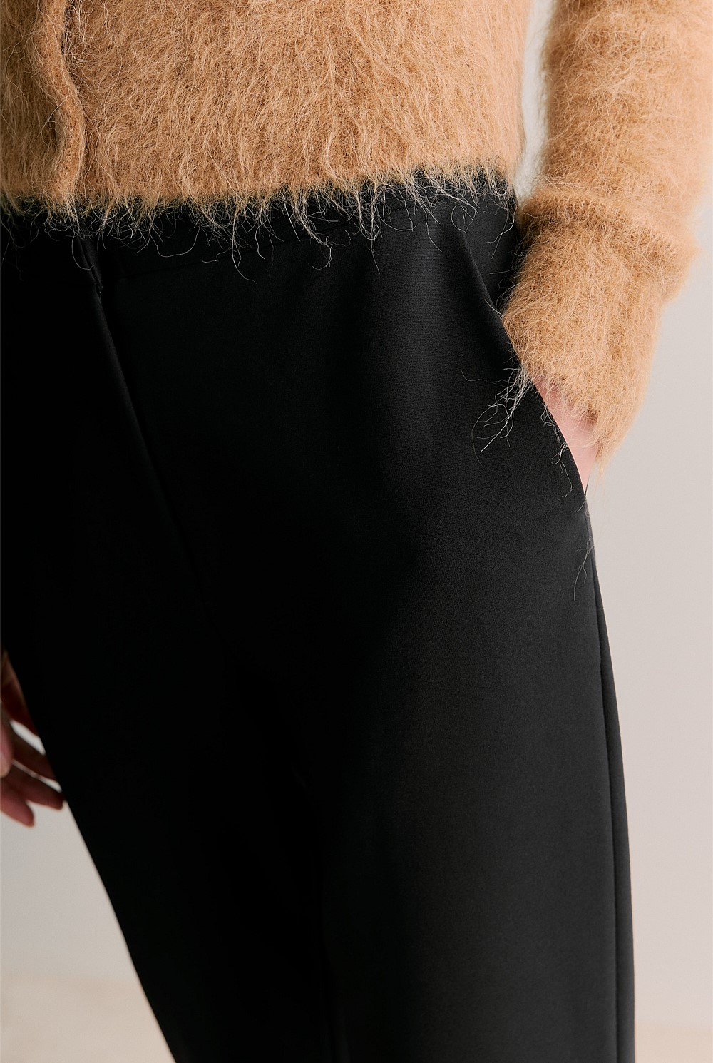 Ponte Blend Tailored Straight Leg Pant