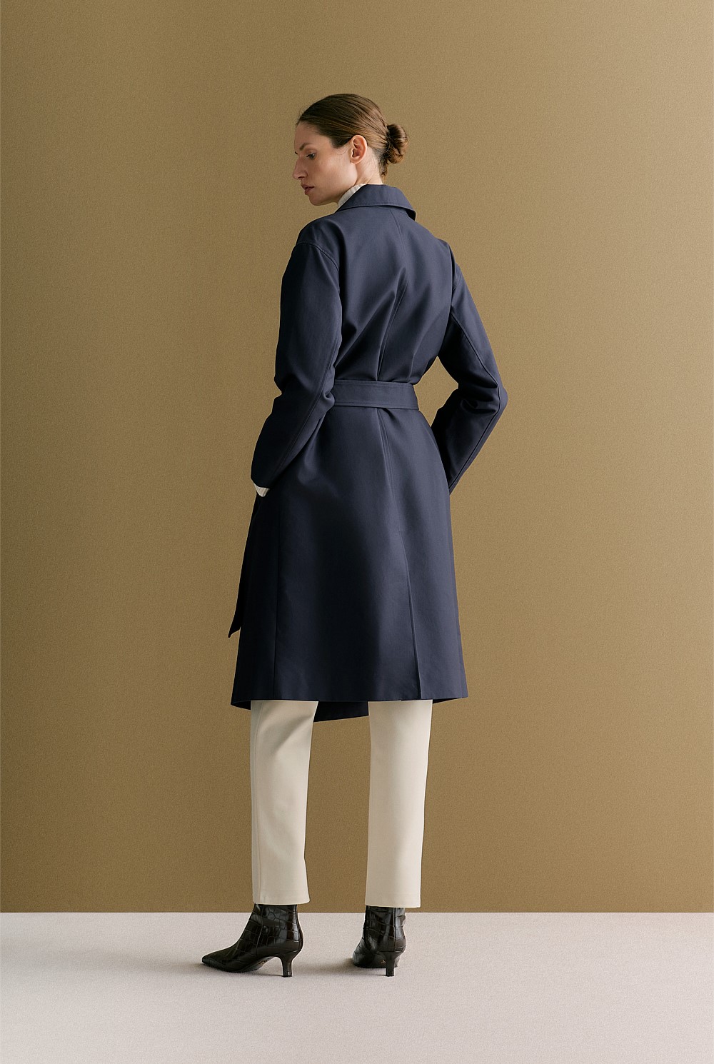 Double Cloth Eyelet Detail Trench