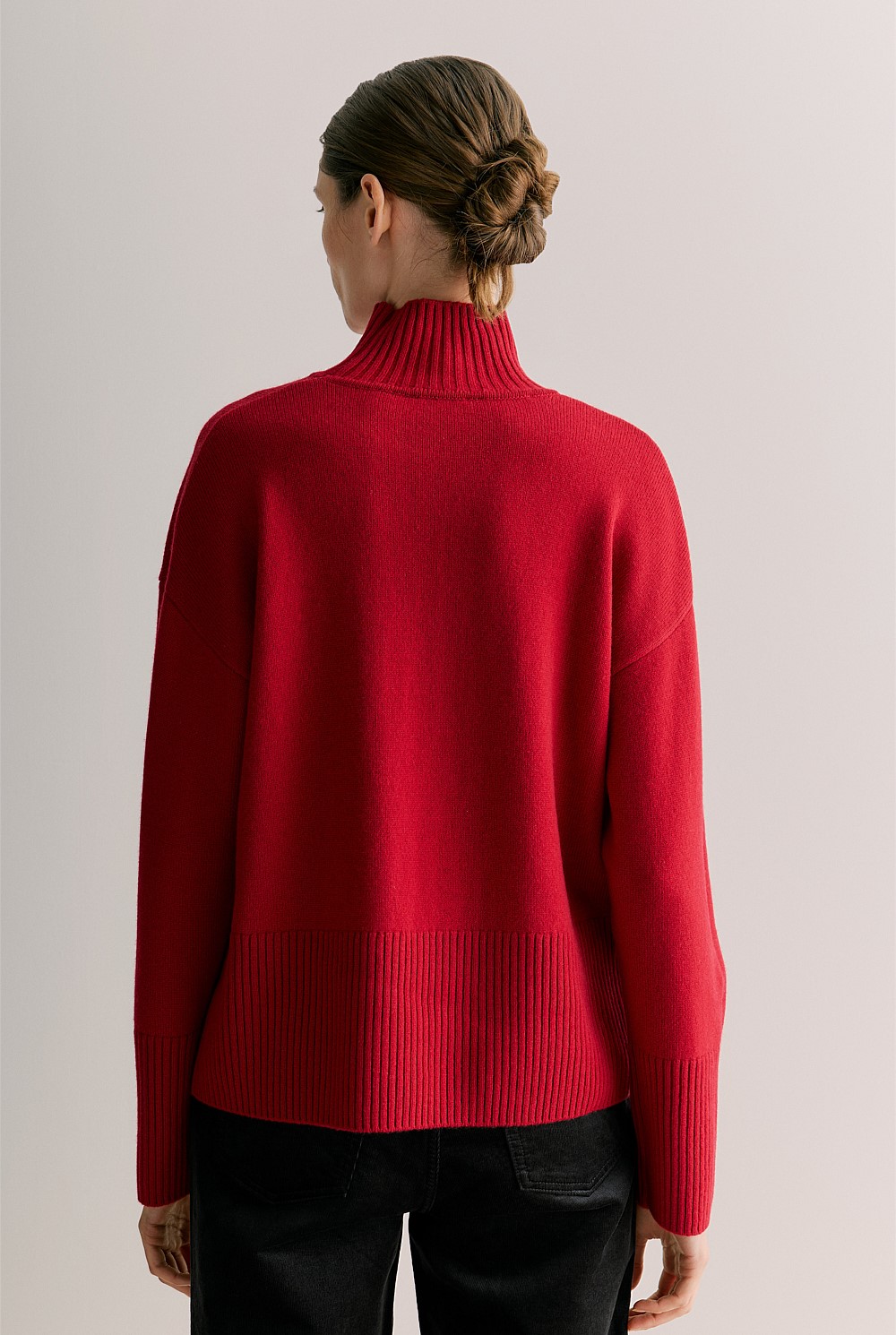 Merino Cashmere Relaxed Rollneck