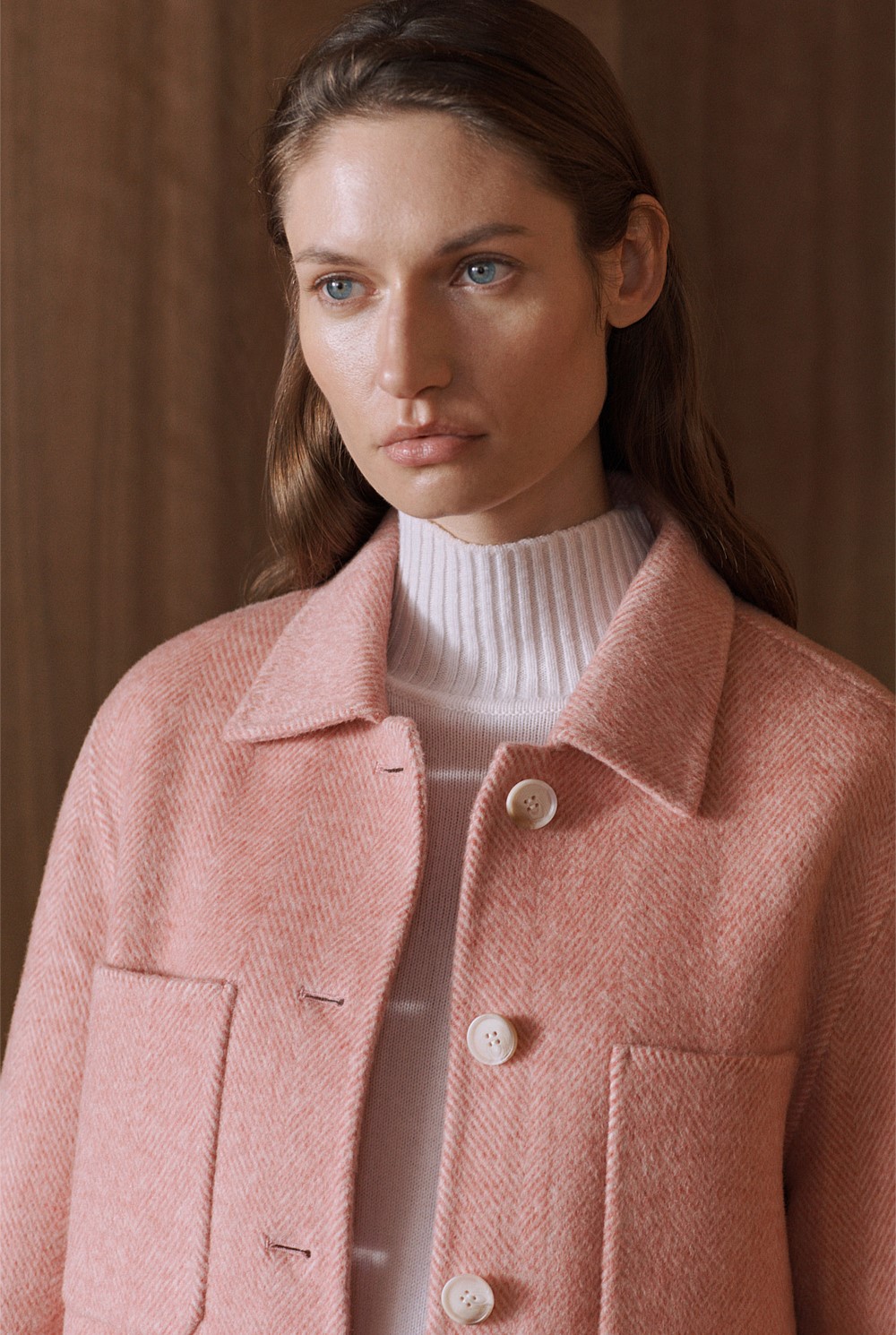 Australian Wool Herringbone Shacket