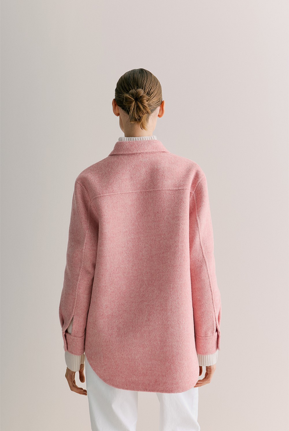 Australian Wool Herringbone Shacket
