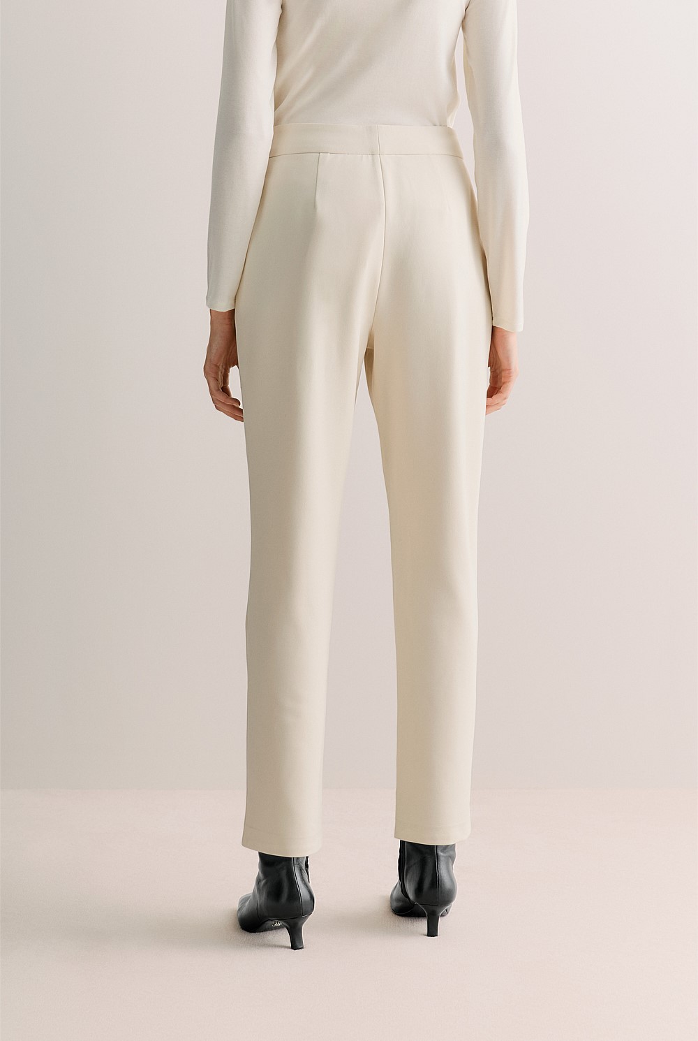 Ponte Blend Tailored Straight Leg Pant