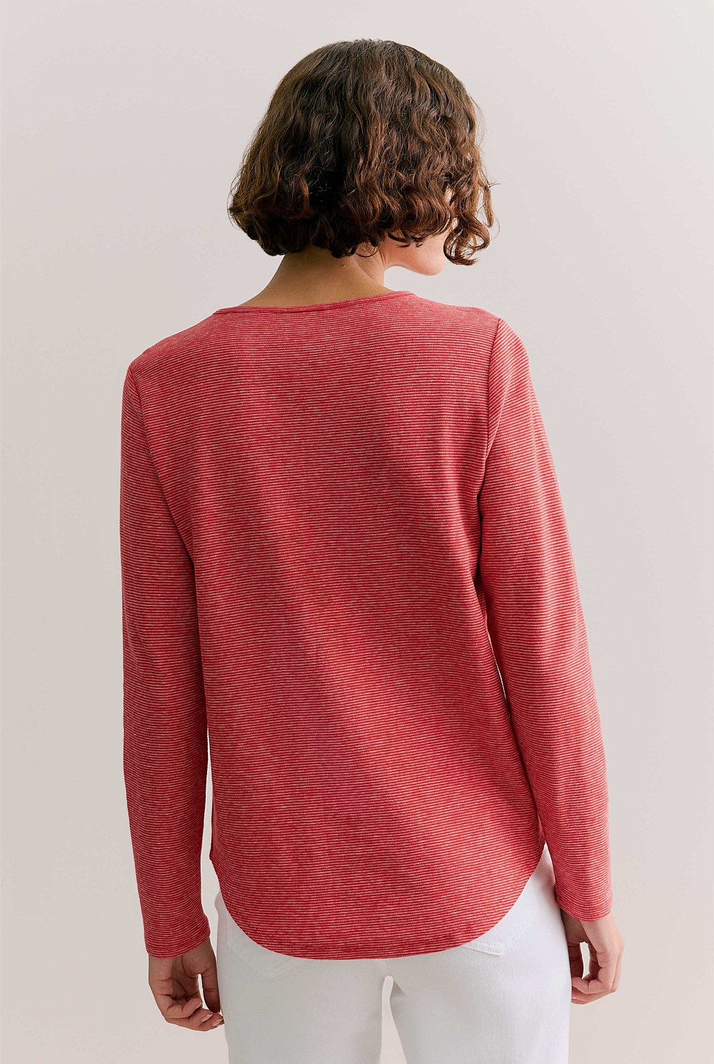 Cotton Ottoman Marle Long Sleeve T-shirt
