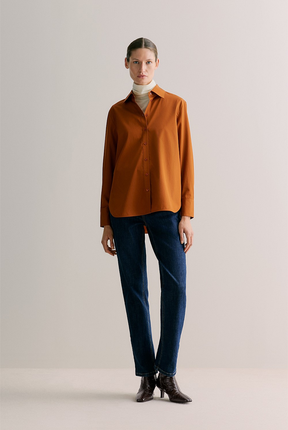 Cotton Poplin Long Sleeve Shirt