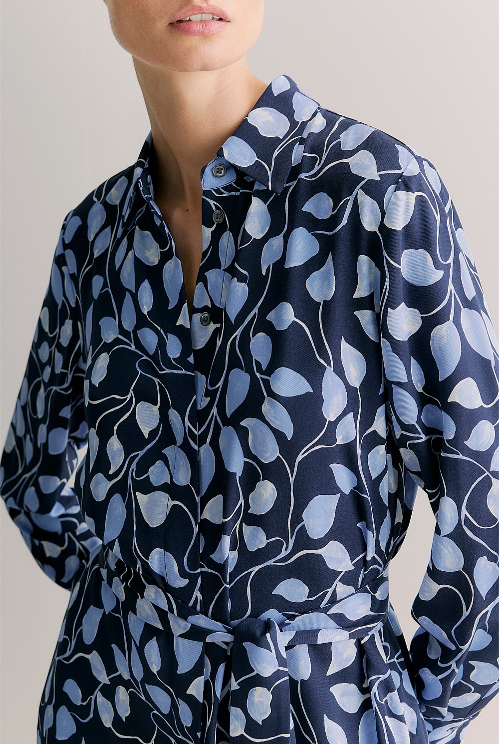 Vine Leaf Shirt Dress