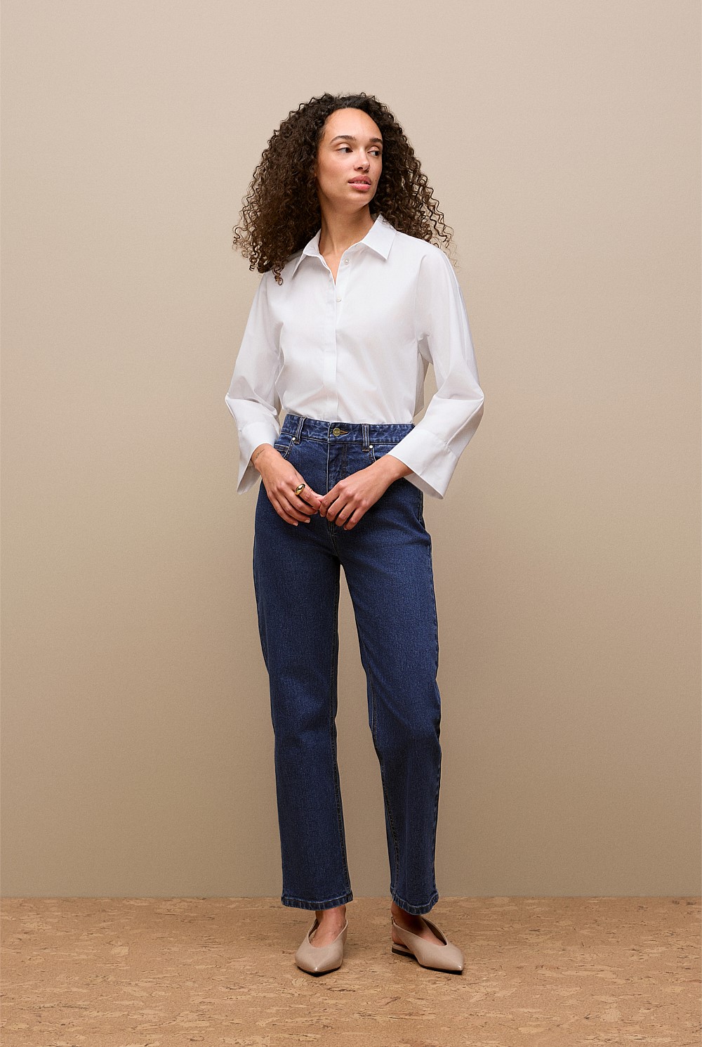 High Rise Straight Leg Jean