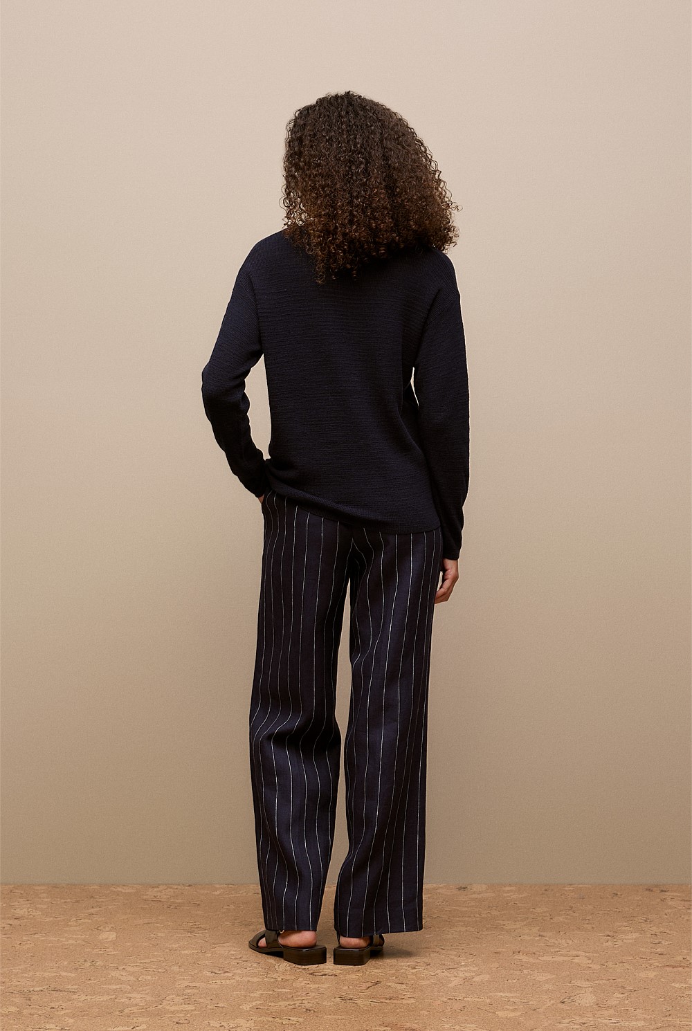 Cotton Linen Lightweight Crew Knit