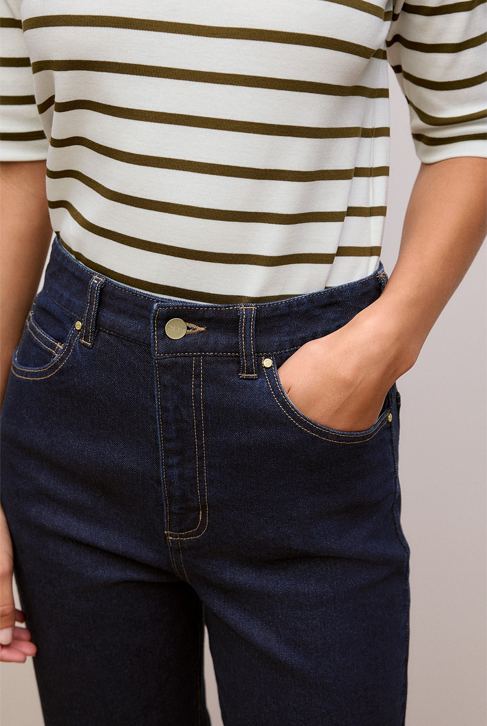 High Rise Straight Leg Jean