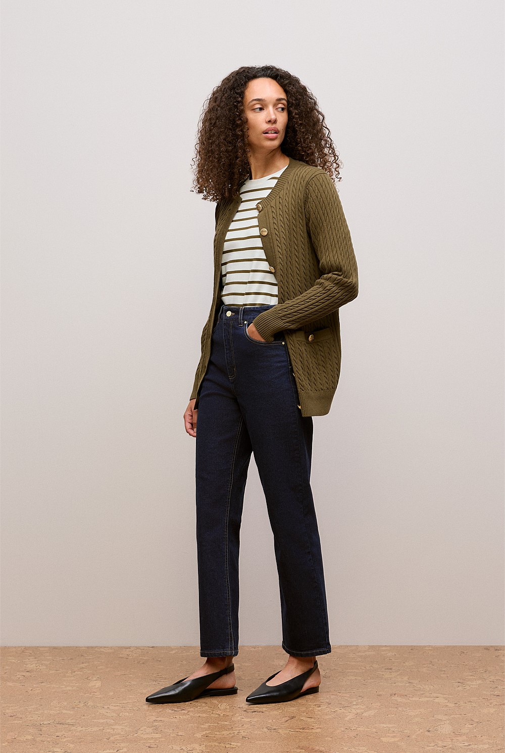 High Rise Straight Leg Jean