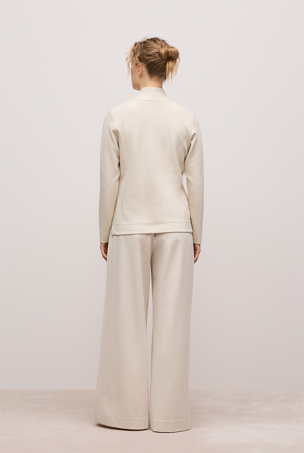 Ponte Drawcord Wide Leg Pant