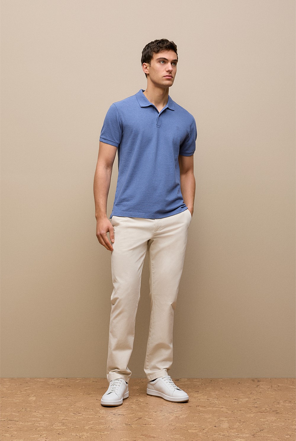 Pique Marle Monogram Polo