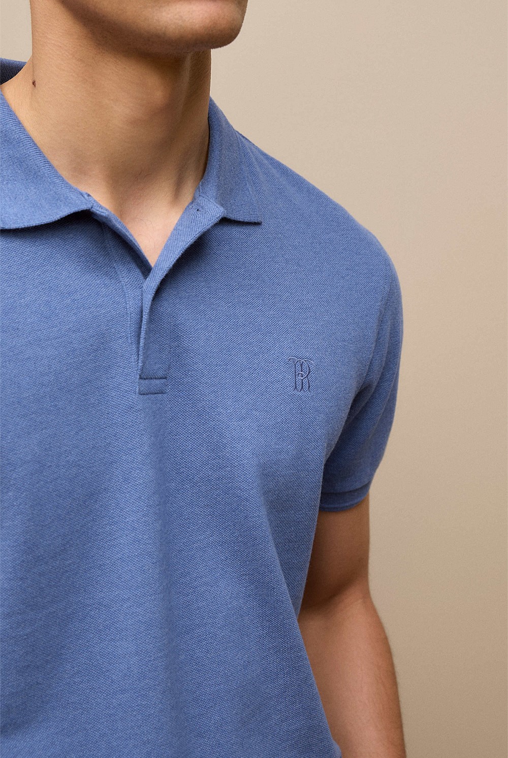 Pique Marle Monogram Polo