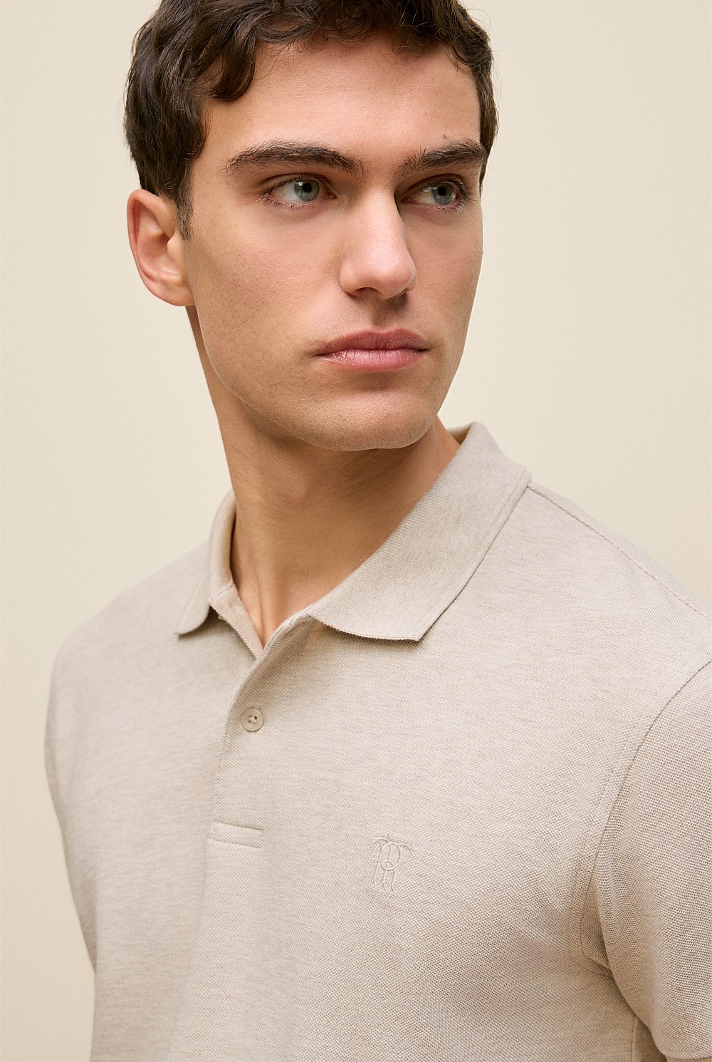 Pique Marle Monogram Polo