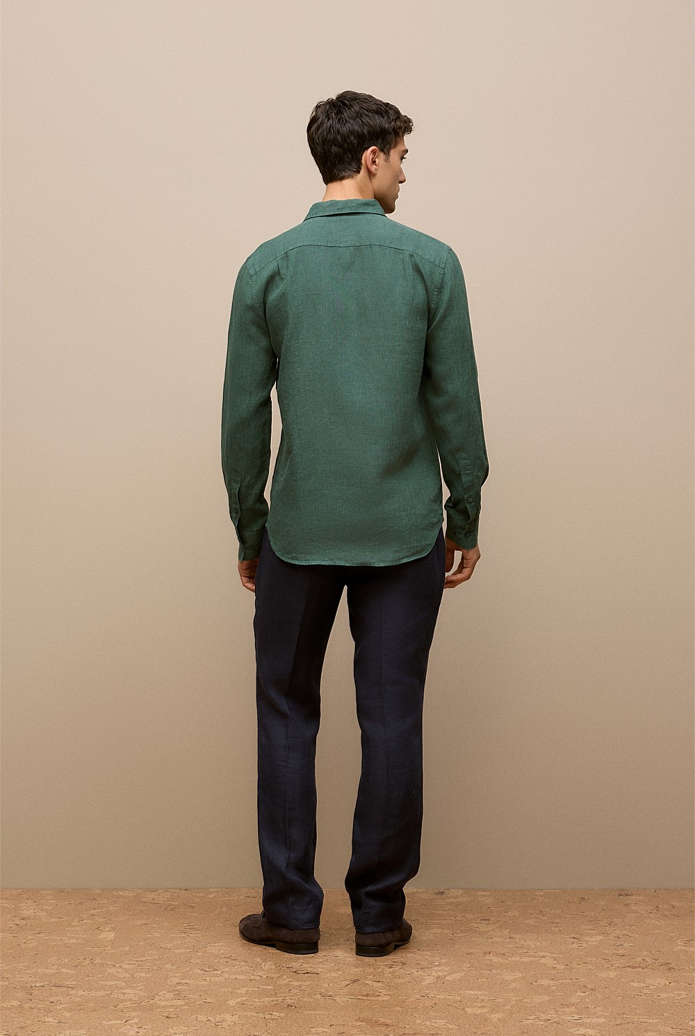 Tailored Fit Linen End On End Shirt