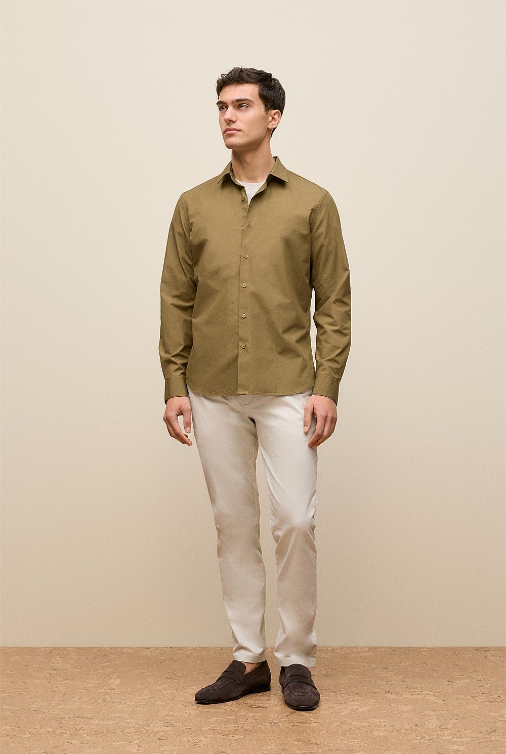 Tailored Fit Cotton Poplin Shirt