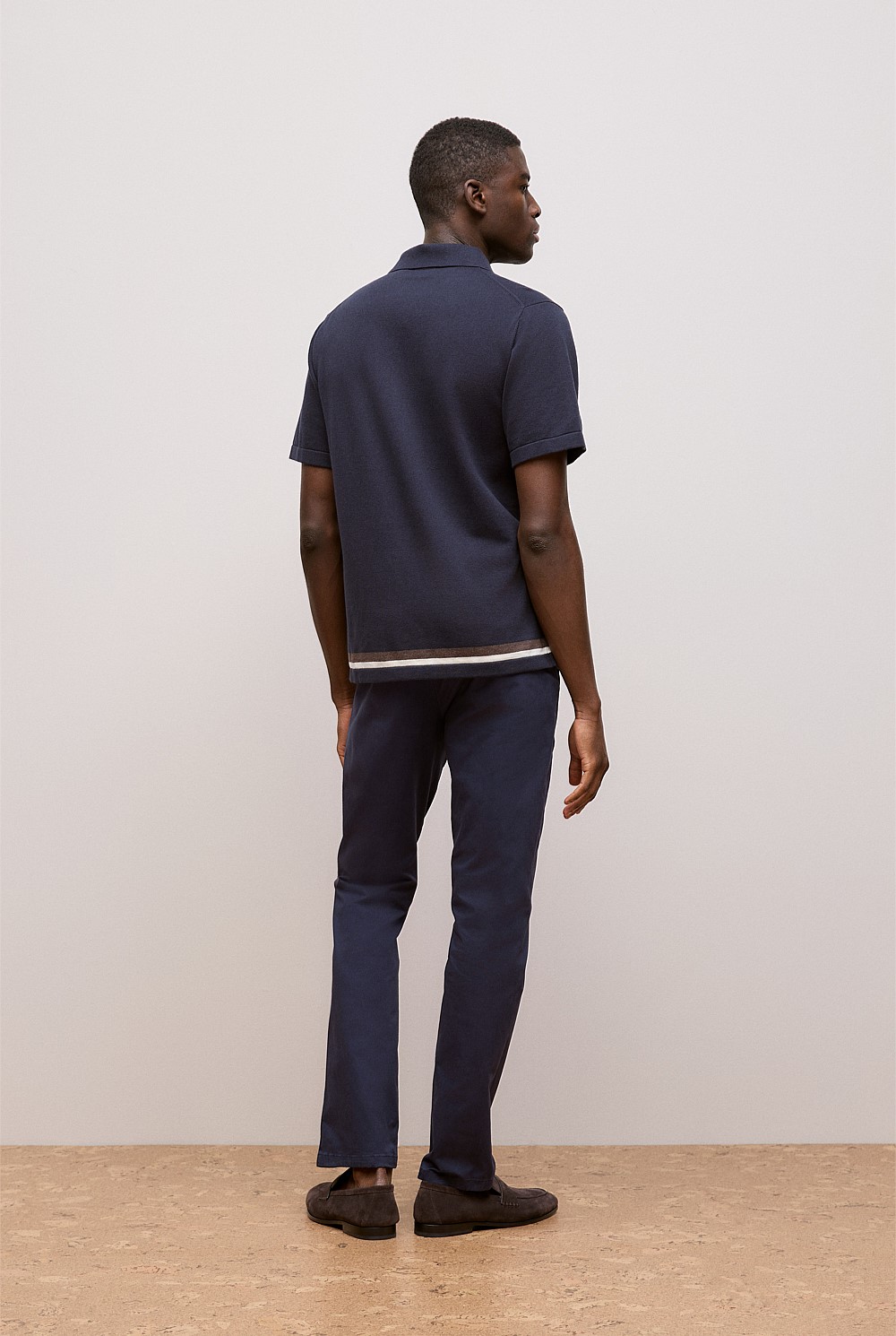 Cotton Silk Graphic Knit Shirt