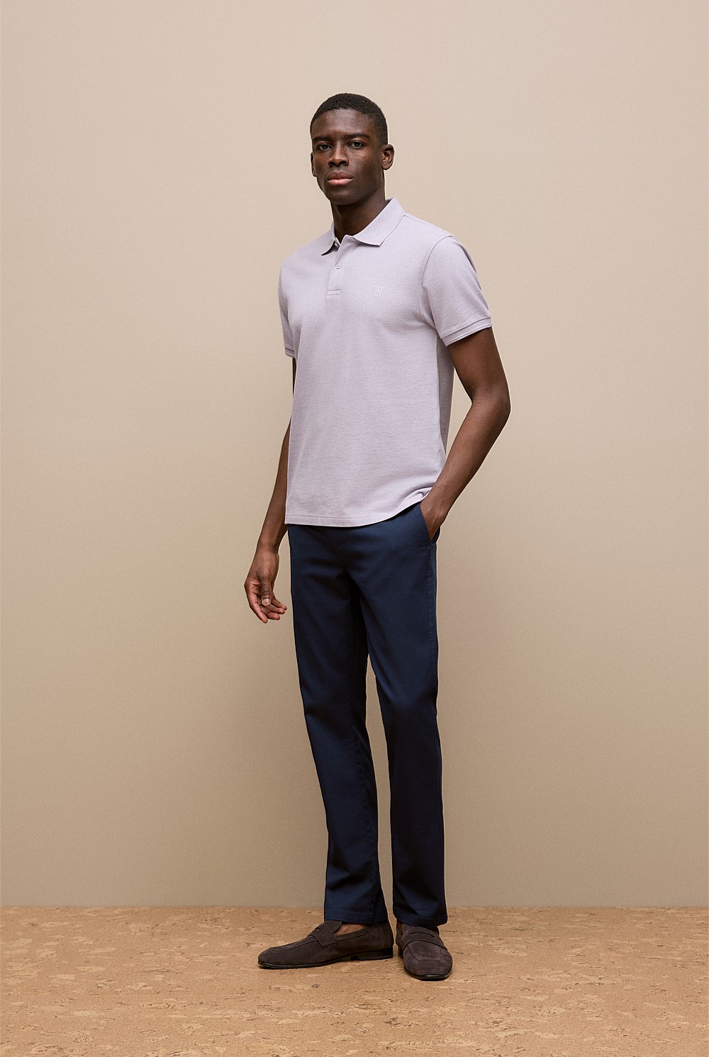 Pique Marle Monogram Polo