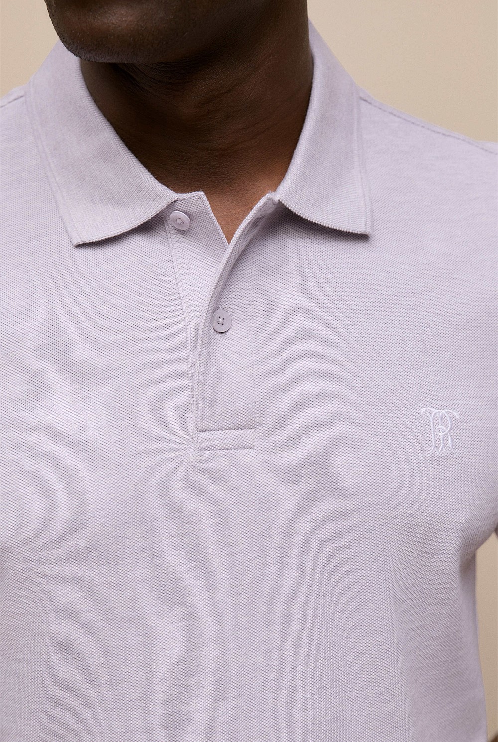 Pique Marle Monogram Polo