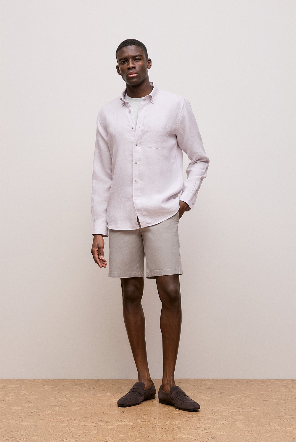 Regular Fit Linen End On End Shirt