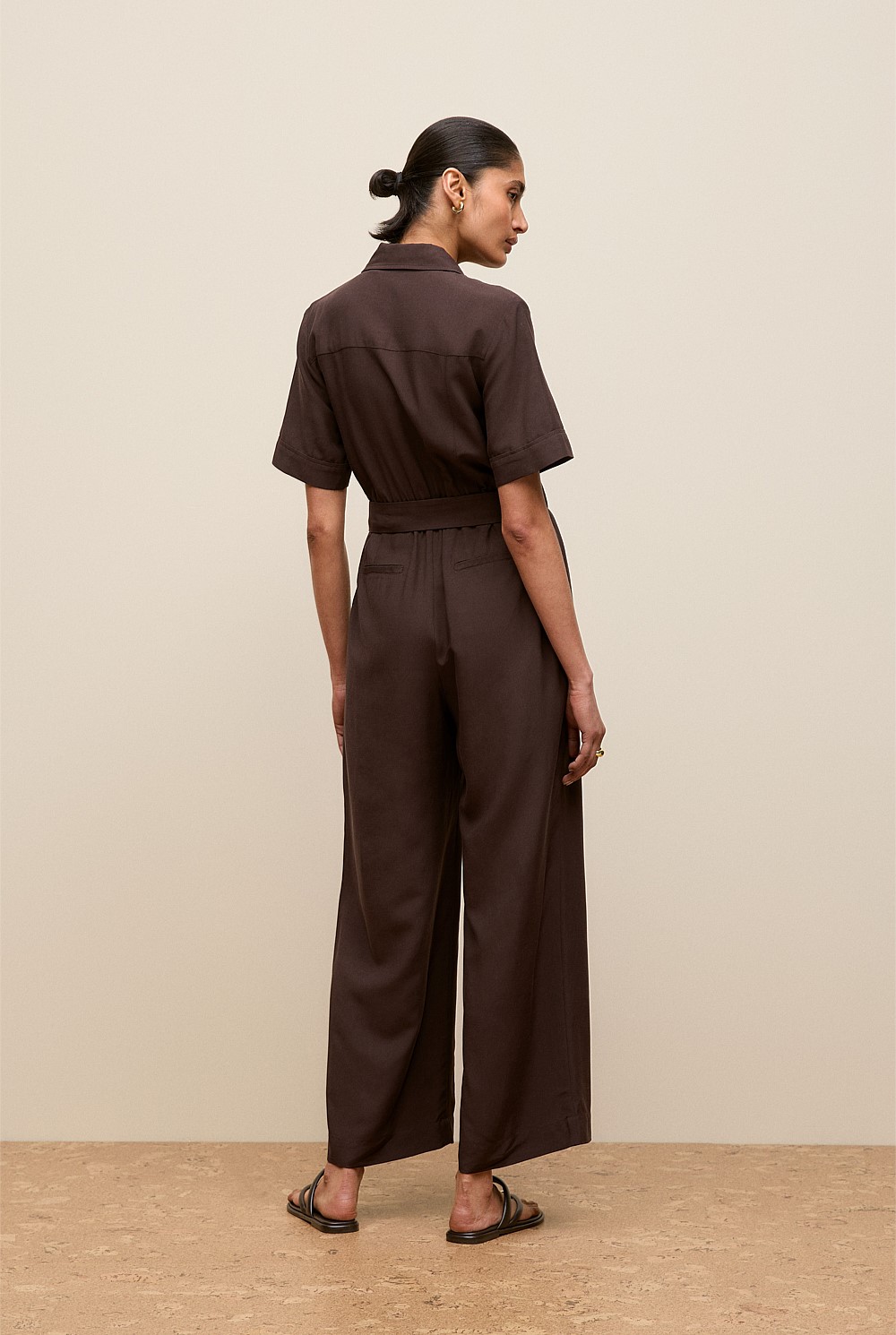 Pocket Detail Short Sleeve Jumpsuit