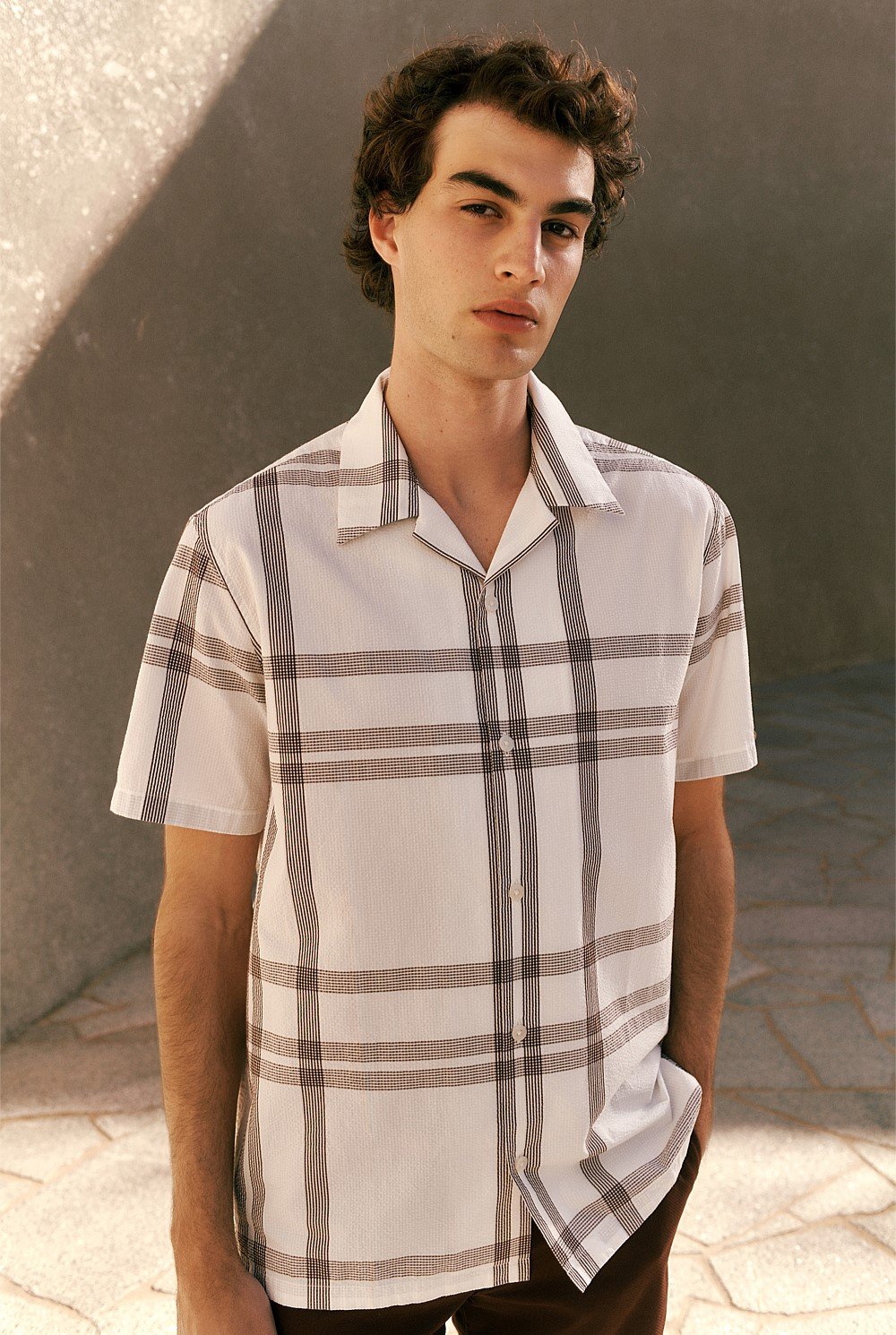 Seersucker Check Camp Shirt