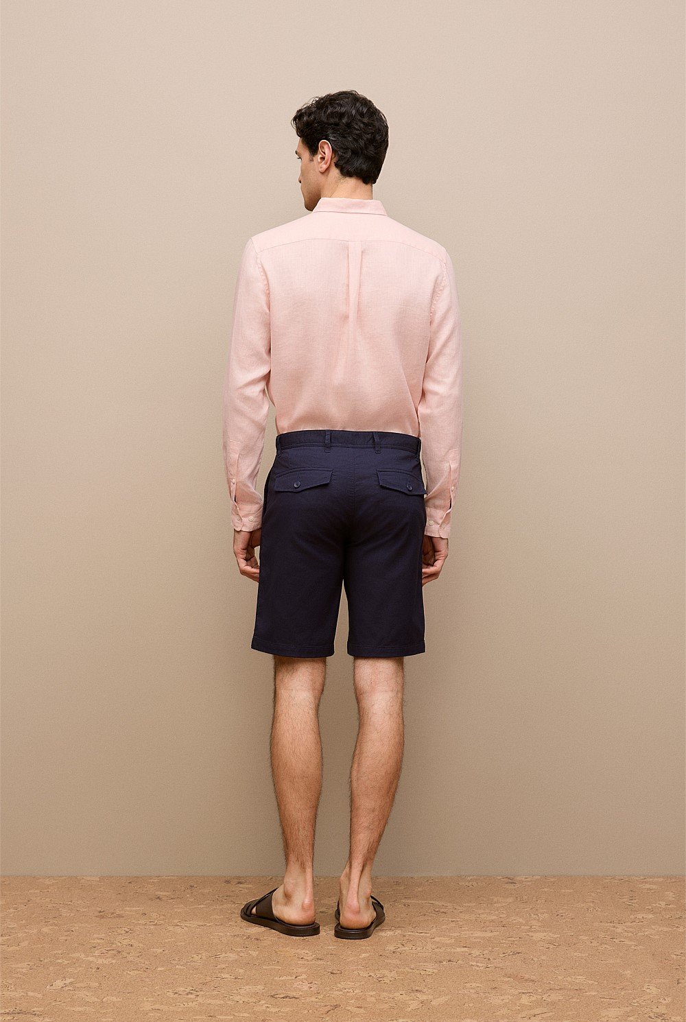 Stretch Cotton Dobby Longline Short