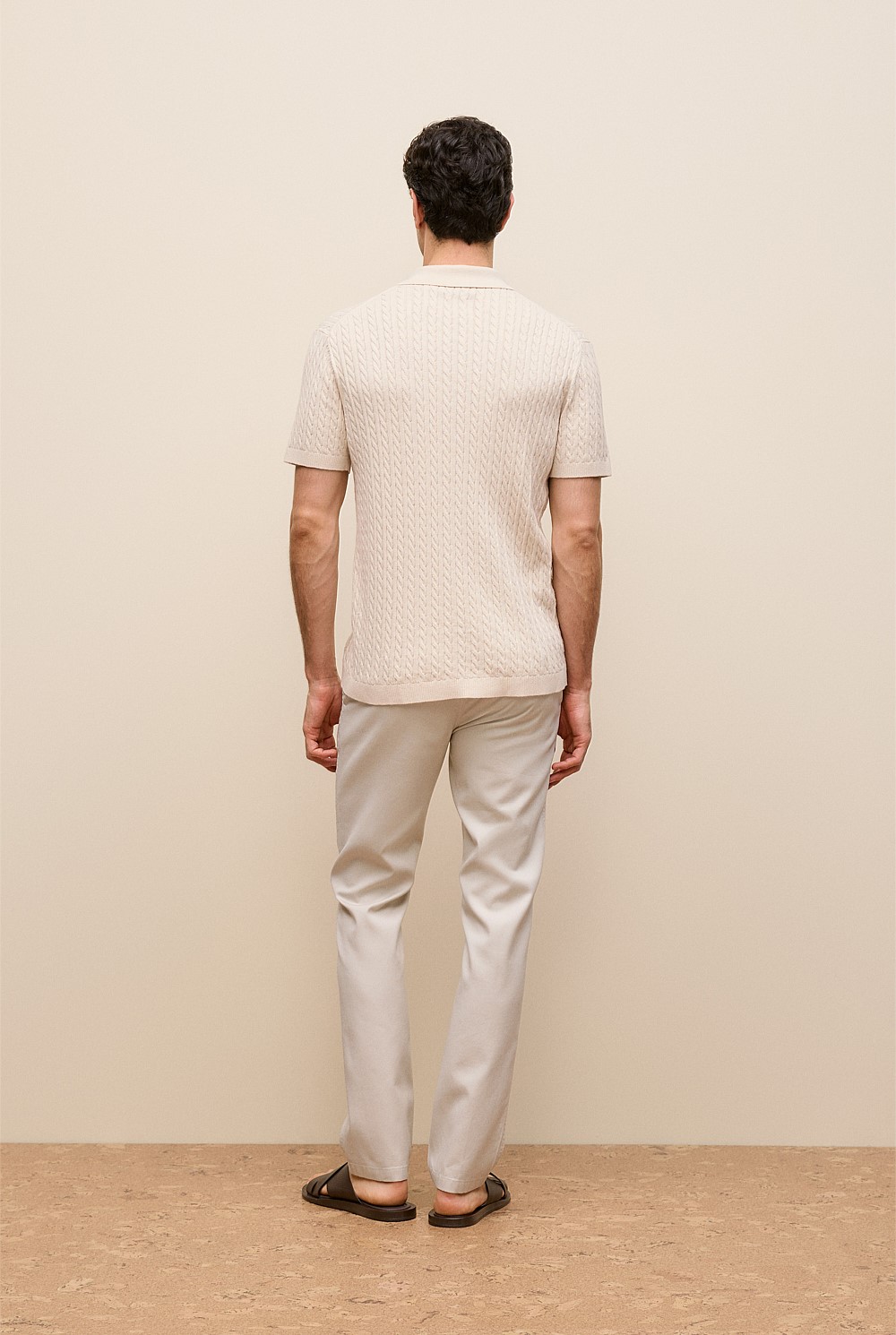 Cotton Cable Short Sleeve Shirt