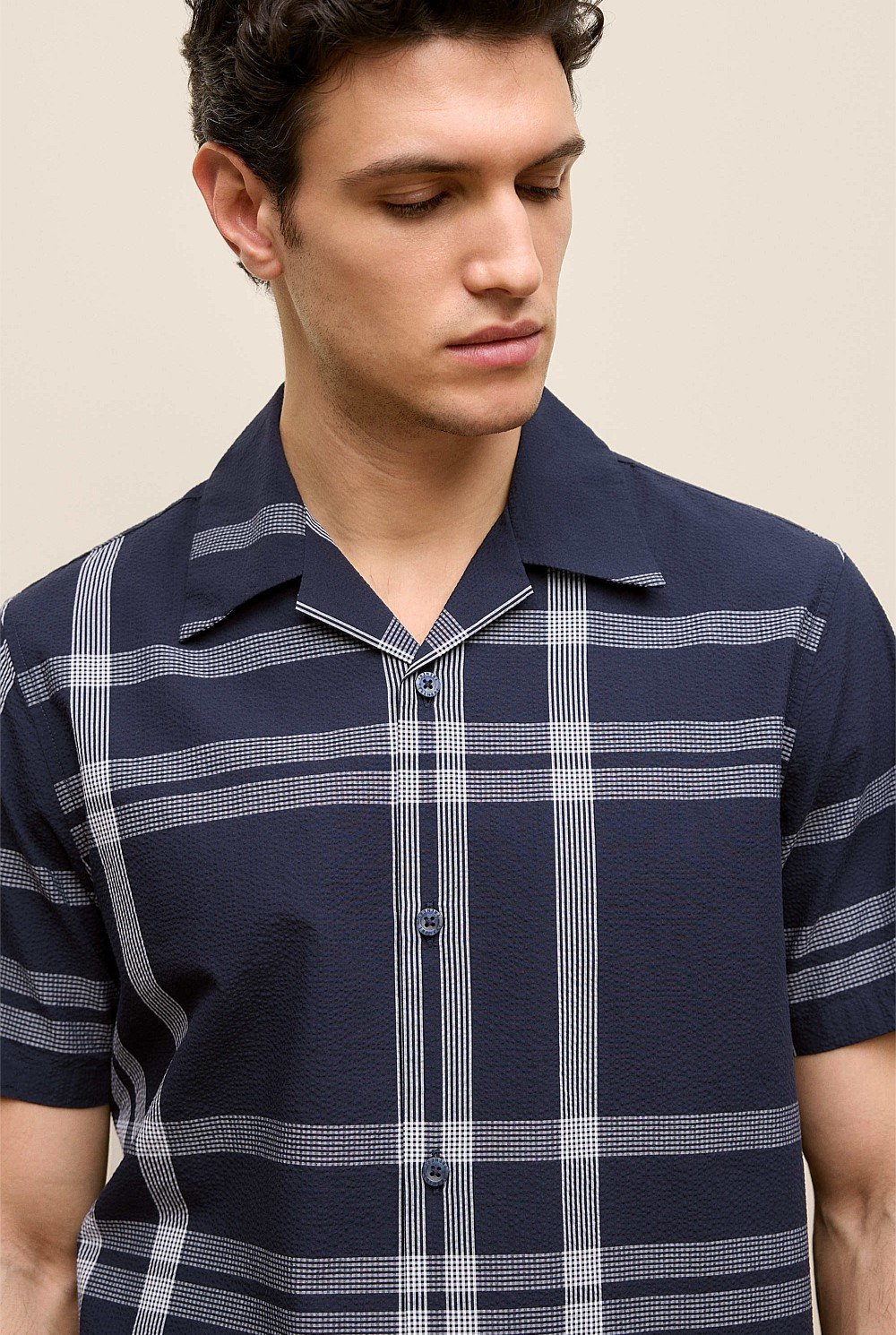 Seersucker Check Camp Shirt