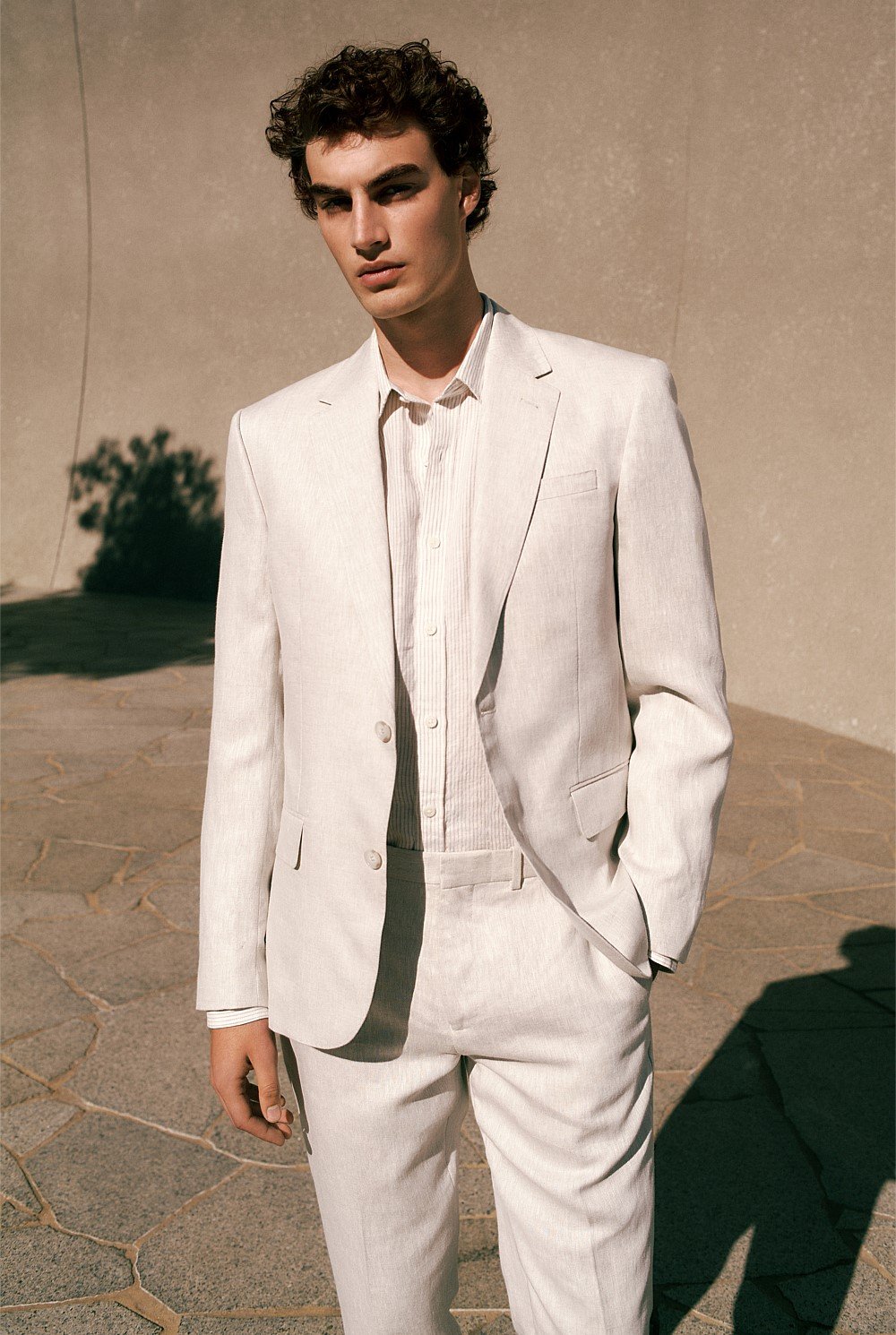 Regular Fit Linen Twill Blazer
