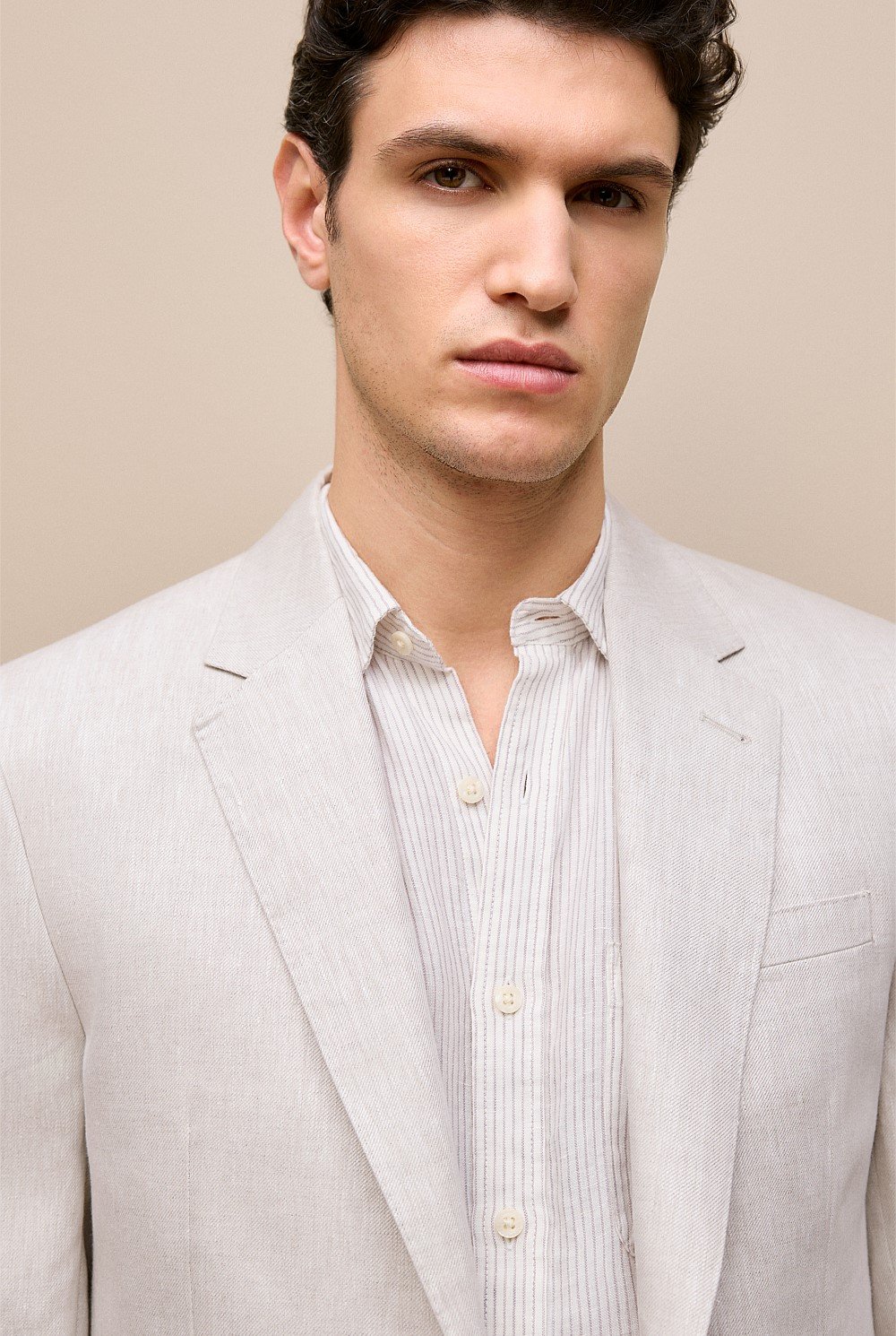 Regular Fit Linen Twill Blazer