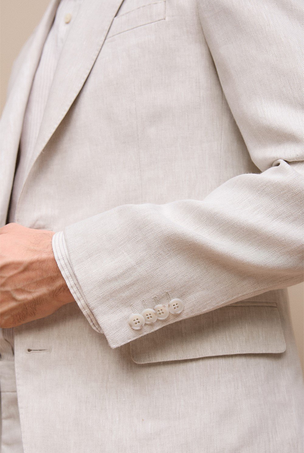 Regular Fit Linen Twill Blazer