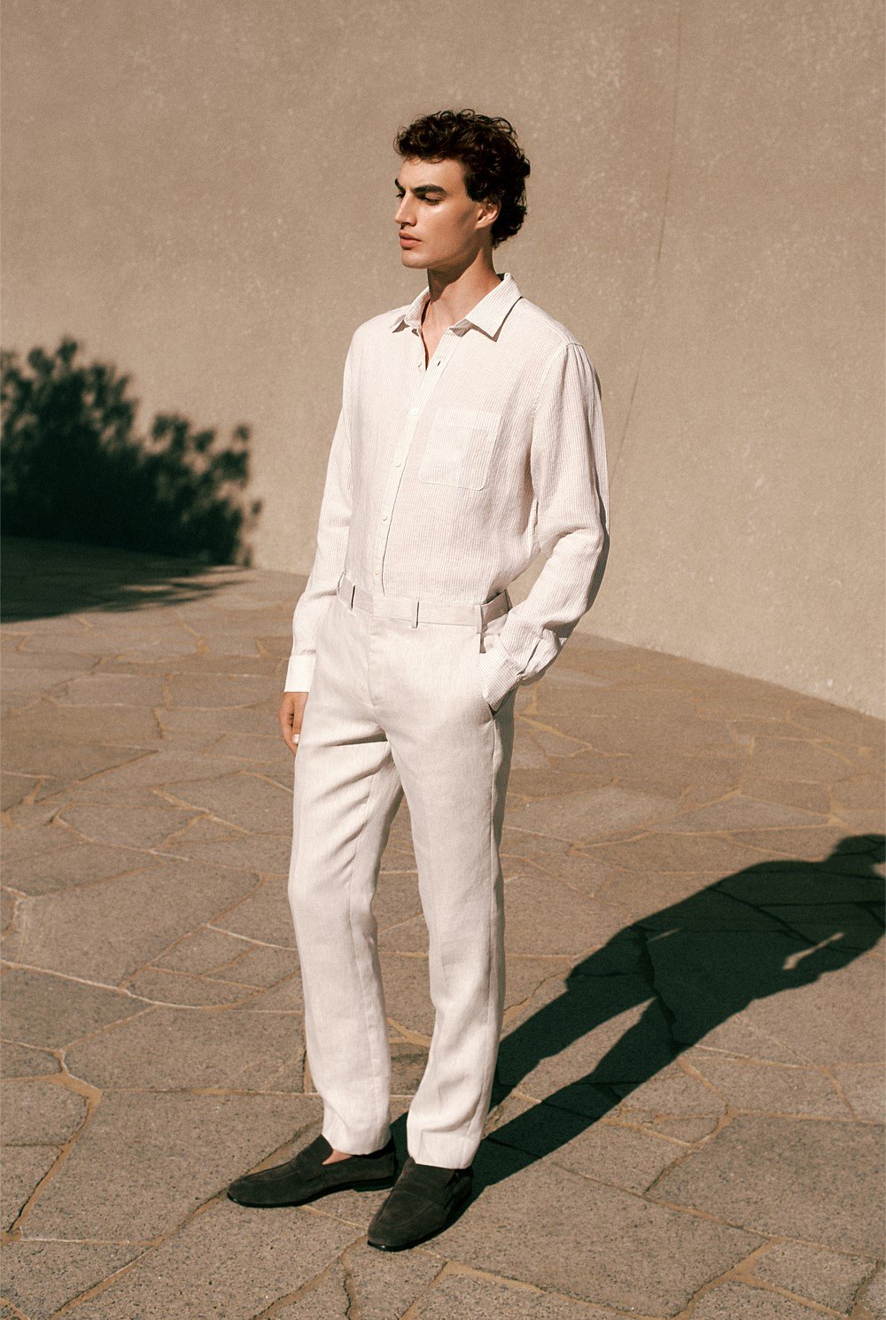 Linen Twill Tailored Pant