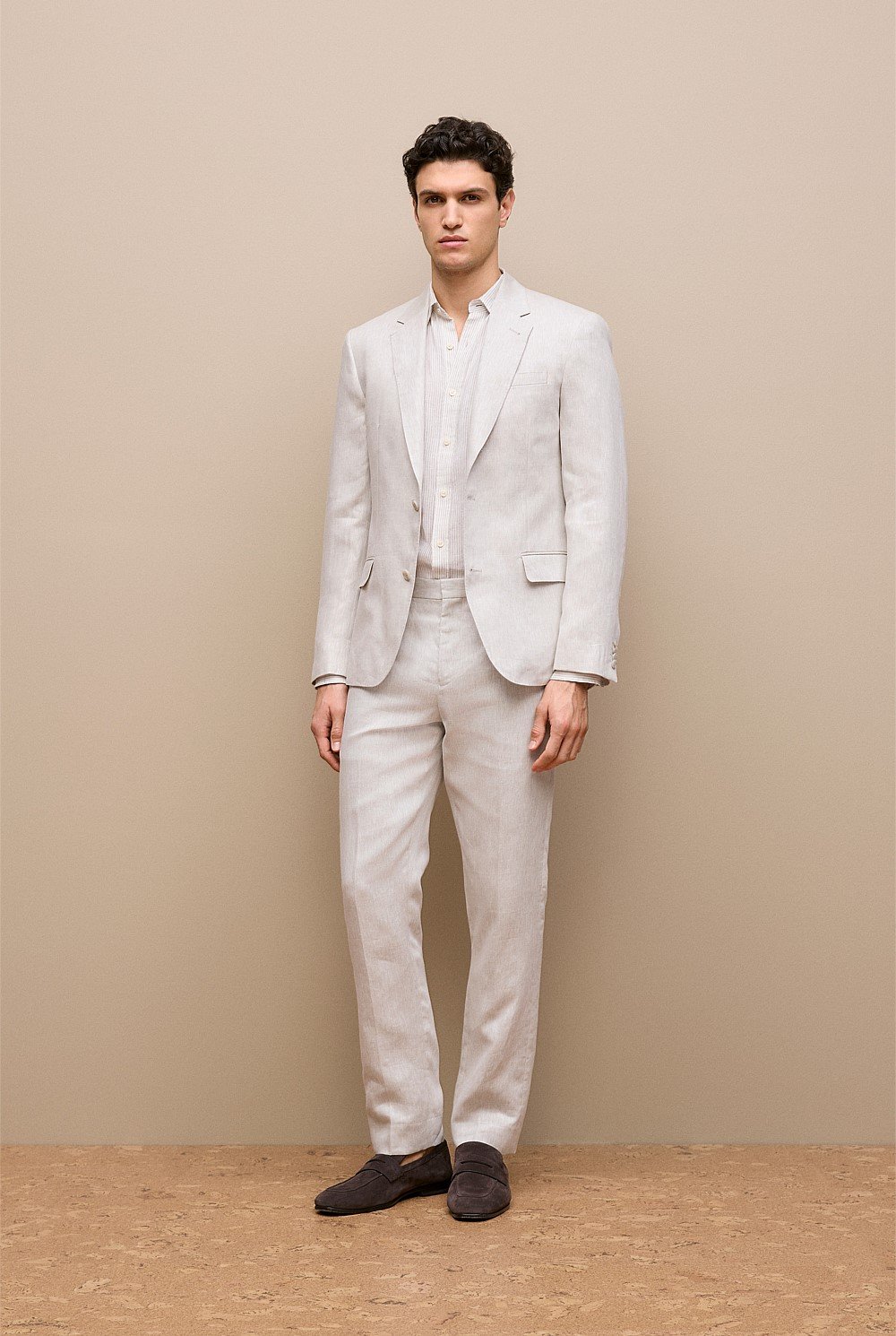 Linen Twill Tailored Pant