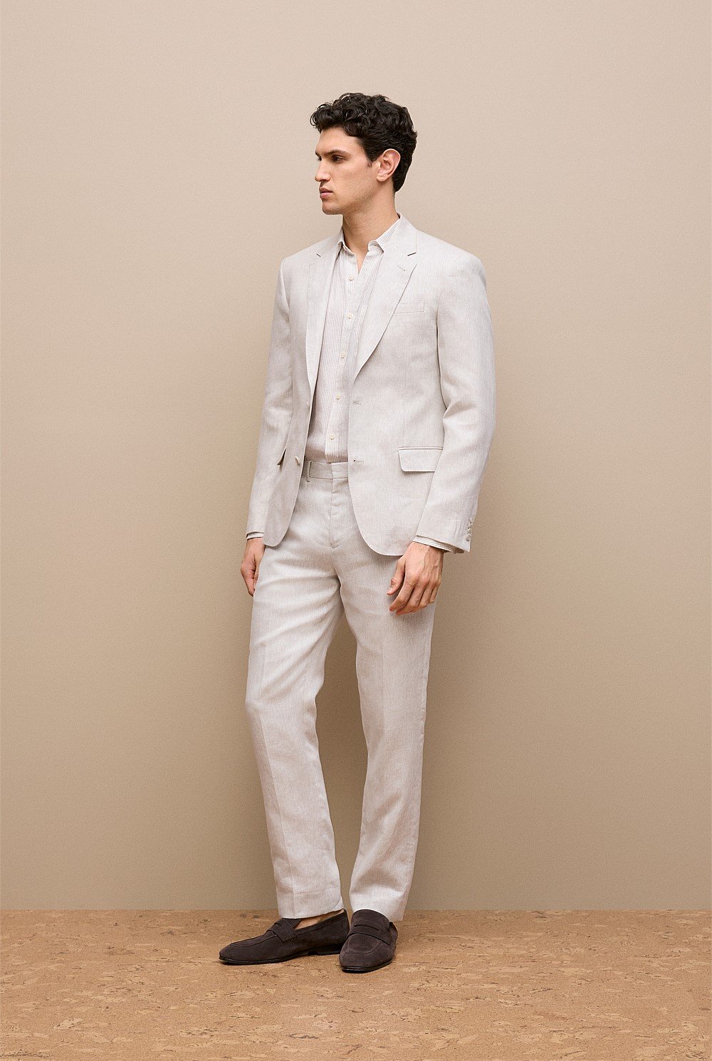 Linen Twill Tailored Pant